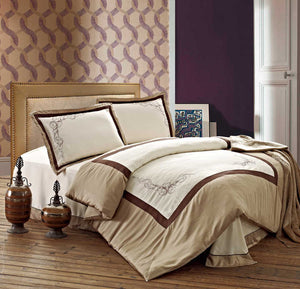 طقم سرير فاخر من الساتان بحجم كبير مناسب للفنادق Luxury Satin King Size Hotel Bedding Set