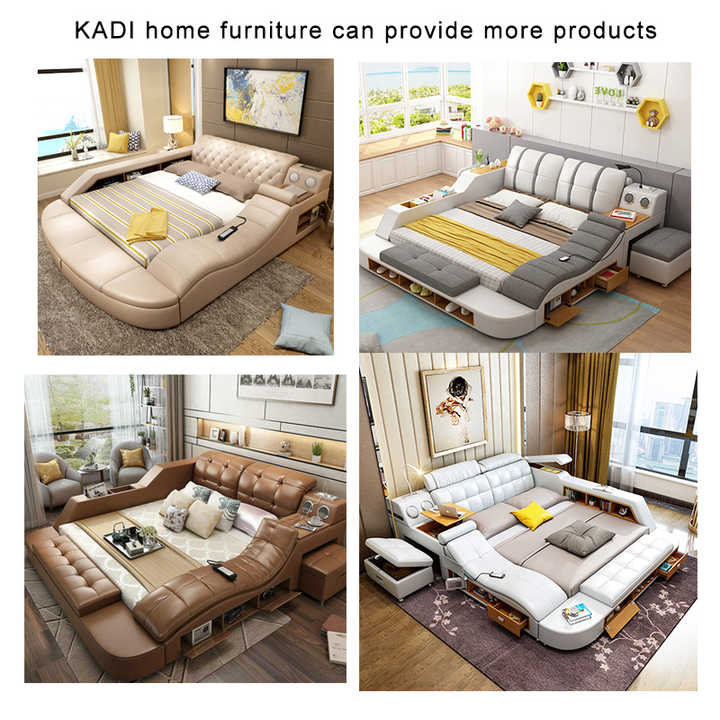 Modern Design Smart Bed Table Multi Functional Bed King Size Bed 