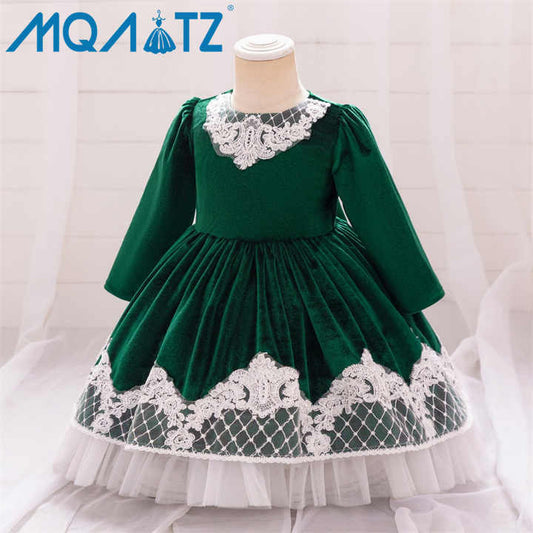Lovely Baby Girl Tutu Party Dress - الساتان الصلب ومزين بالترتر لأعياد الميلاد