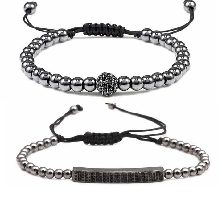 2023 Copper Beaded Bracelet for Women and Men, Set. 