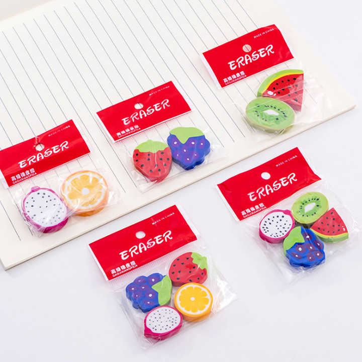 Small Cute Kawaii Fruit Orange Eraser-ممحاة مطاطية صغيرة