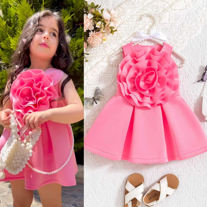 ملابس أطفال بناتي صيفية بلا أكمام  Baby Girls Summer Sleeveless Ruffle