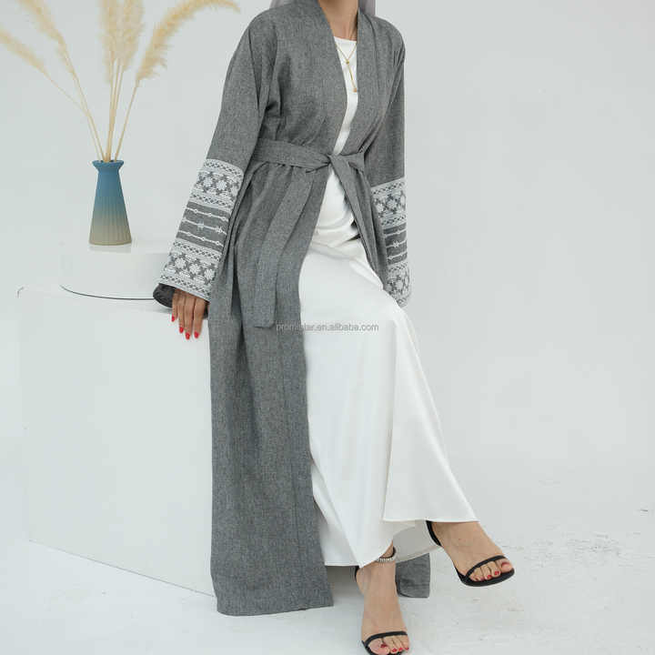 PROMISTAR Oversized Embroidered-عباية بروميستار كبيرة