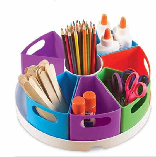 Create a space storage center, rotating turntable, office storage basket, educational storage organizer, craft organizer 