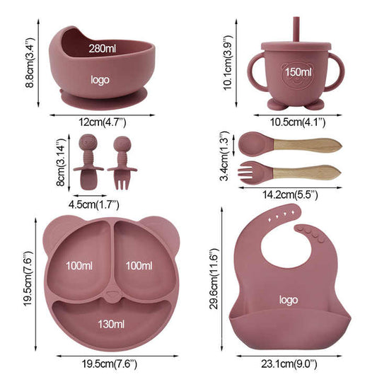 Custom bear dinner plates, aprons 