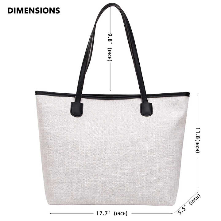 Large Vintage Fashion Design Shopping Bag with Strap 