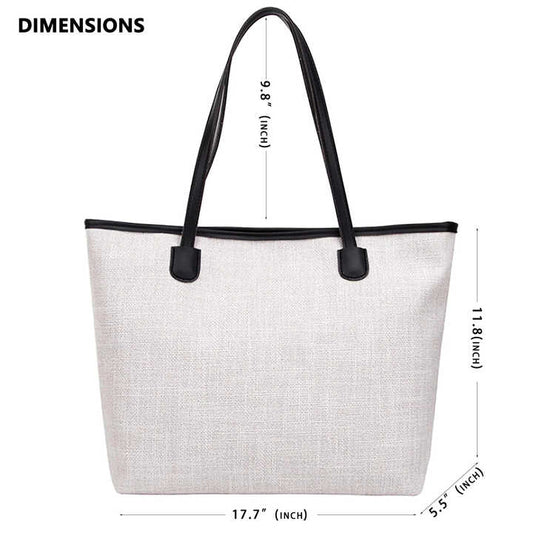 حقيبة تسوق كبيرة بتصميم عتيق عصري وحزام