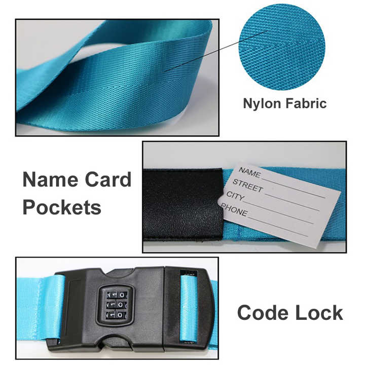 Nylon and fabric luggage belt 