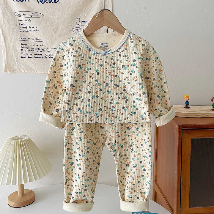 High Quality Cute Character Kids Sleepwear Pajamas for Girls 100% Organic Cotton Cotton Kids Sleepwear PJ Set 