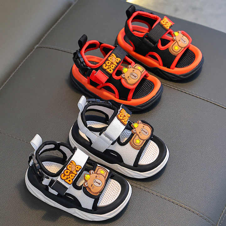Kids' Velcro Toe Protection Beach Sandals 