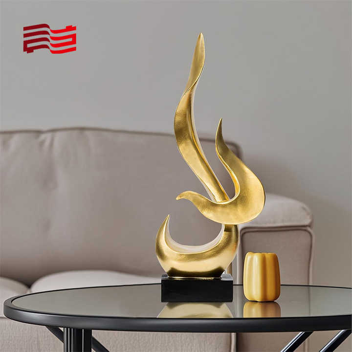 Flame Statue Abstract Living Room Decorations Modern Design Home Decor Table Shelf Ornaments Resin Crafts 