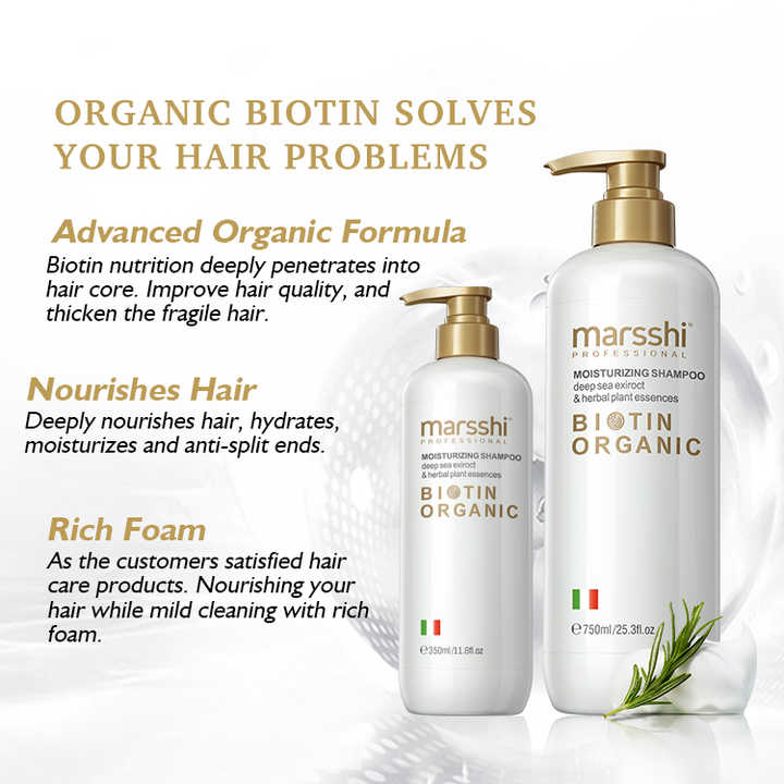 Private Label Organic Biotin Hair Growth Shampoo Set 