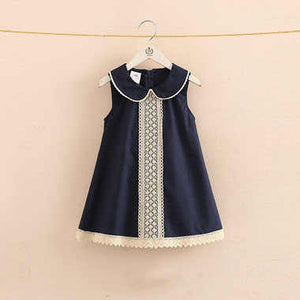 Casual Desgin Lace Design Kids Dresses- Summer Dress for Little Girls
