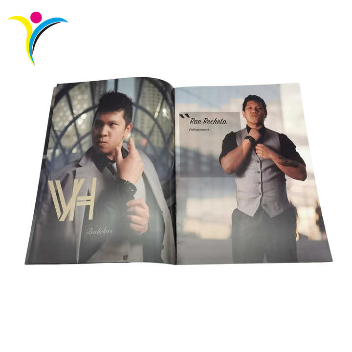 A4 نموذج مخصص أزياء مجلة كتيب طباعة السرج روايات