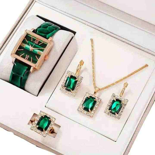 Elegant women's watch bracelet studded with stones 