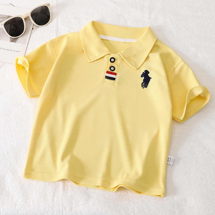قميص بولو للأطفال بأكمام قصيرة 2025 صيف . New Summer Boys Short Sleeve Polo Shirt Infant