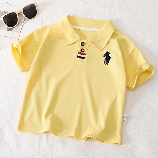 قميص بولو للأطفال بأكمام قصيرة 2025 صيف . New Summer Boys Short Sleeve Polo Shirt Infant