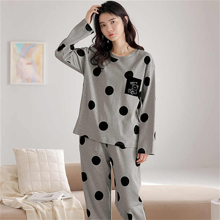 Women's Long Sleeve Satin Blouse Nightgown Suit Factory Direct Supply Cheap Price for Summer 