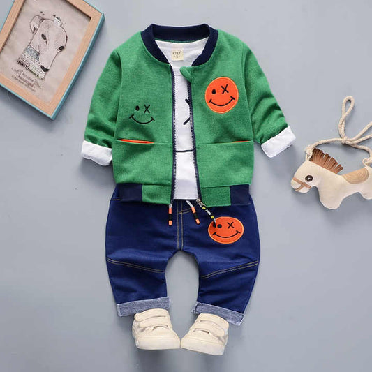 Hot Fashion Kids Streetwear 3 Pieces Baby Clothes Sets 