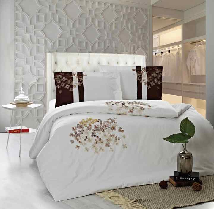 طقم سرير فاخر من الساتان بحجم كبير مناسب للفنادق Luxury Satin King Size Hotel Bedding Set