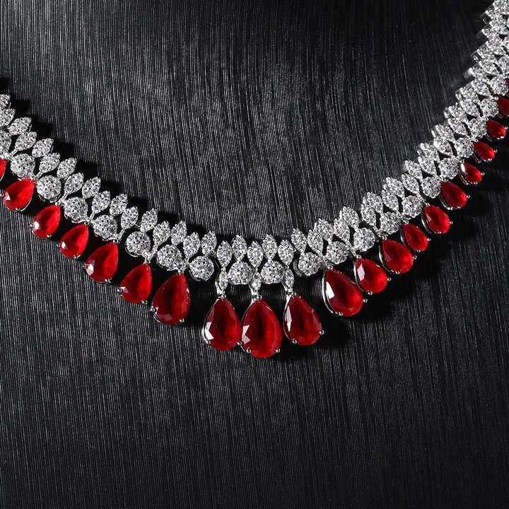 Zircon wedding jewelry set