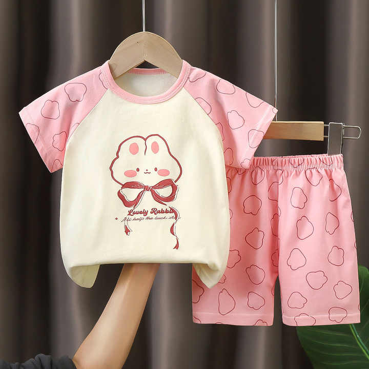 Children's Summer Cotton T-shirt Shorts Kids Clothes 