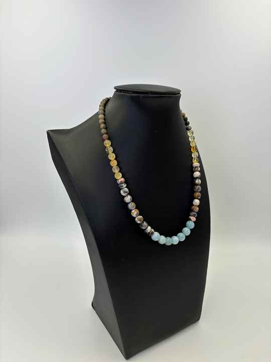 Choker with Link Chain Popular Jewelry Giftقلادة نسائية عصرية من الخرز الملون-