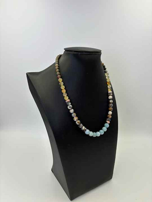 Choker with Link Chain Popular Jewelry Giftقلادة نسائية عصرية من الخرز الملون-