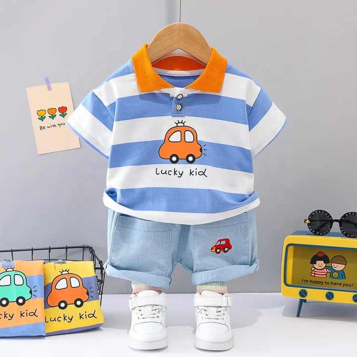 Boys' shorts, children's clothing set, boys' summer fashion 