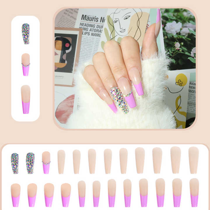 Diamond And French Nails 