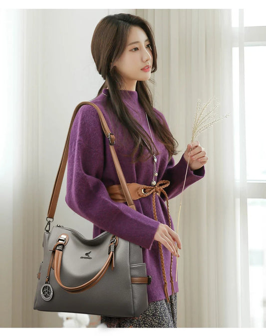 Women's Casual Leather Shoulder Bag 