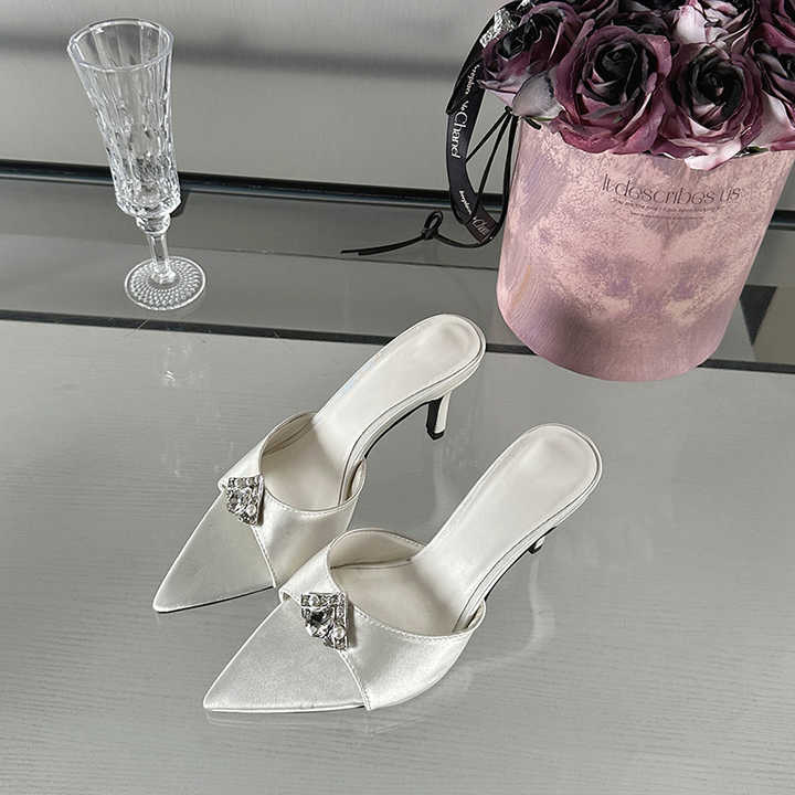 rhinestone studded heel 