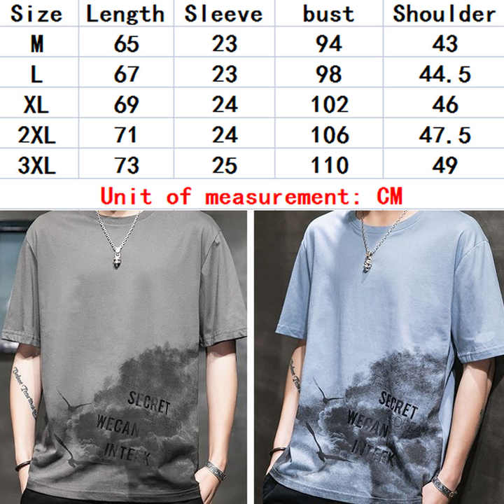 Men's T-shirt printing tops 