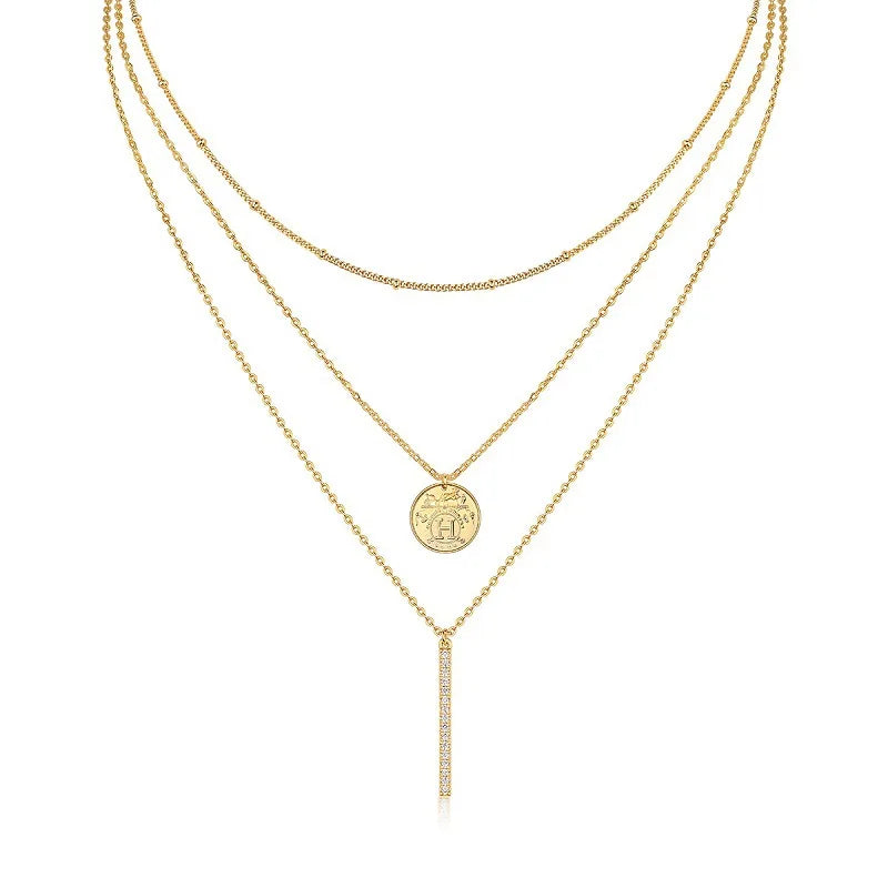 قلادات أنيقة متعددة الطبقات -Elegant multi-layer necklaces