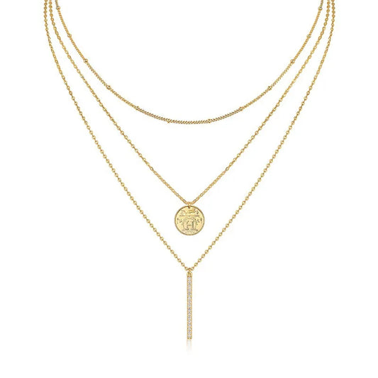 Elegant multi-layer necklaces 