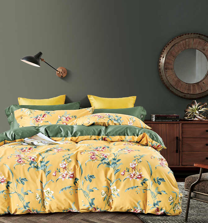 Custom Cotton Bedding Set, Satin Cotton 