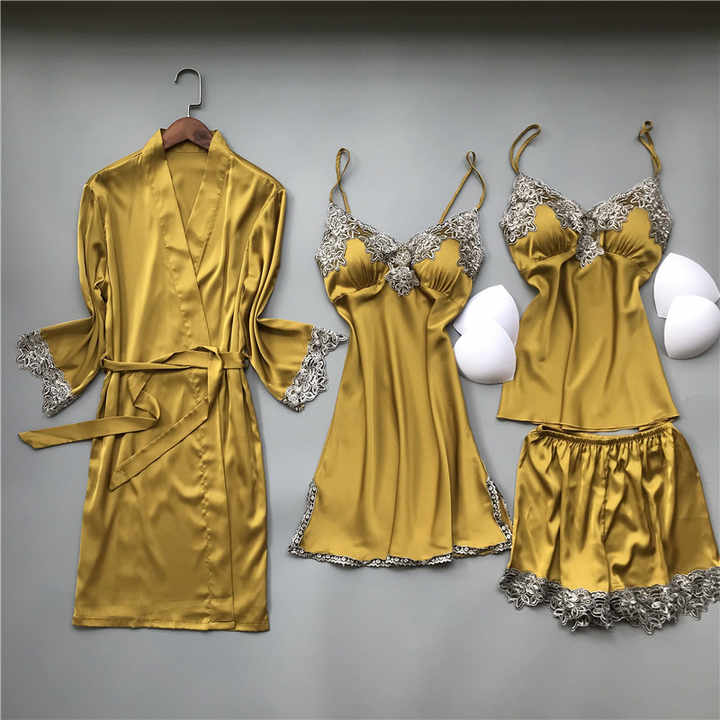 Women's satin pajamas 