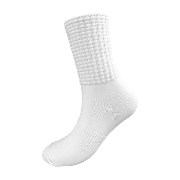 Good quality socks from custom socks manufacturer white nylon poodle ankle dance socks without crystals 