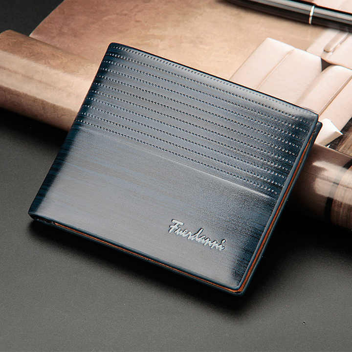محفظة من جلد PU رجل البطاقة الذكية الرجال . PU Leather Wallet Men Smart Card Holder Men 2021