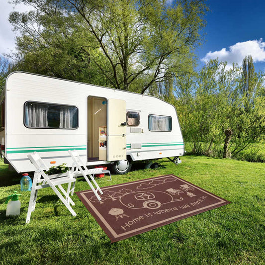 Reversible Outdoor RV Rugs Drain Mats Waterproof Area 3 