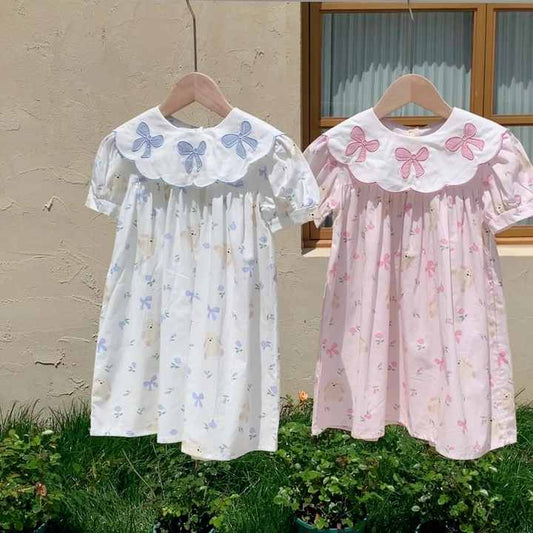 فستان بناتي جديد بأكمام قصيرة -New Short Sleeve Girl Baby
