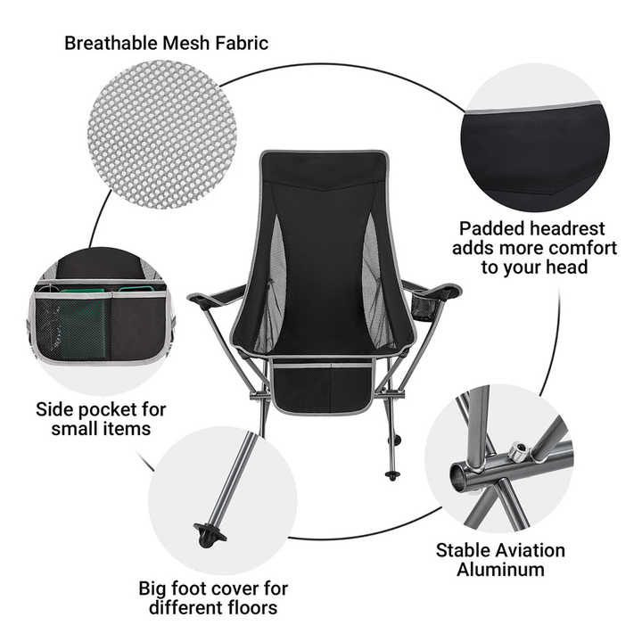 Lightweight, compact and lightweight 7075 armchair 