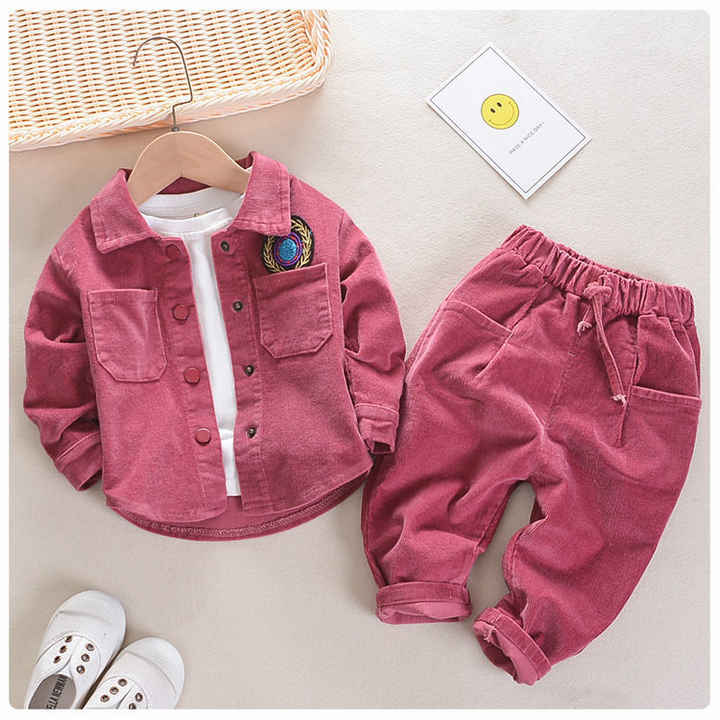 مجموعة ملابس Mannufecturer الخريف قطعتين الأطفال بذلة مجموعة ملابس الطفل Mannufecturer Autumn 2 Pieces Children's Clothing Set Baby Jumpsuit Clothes Set