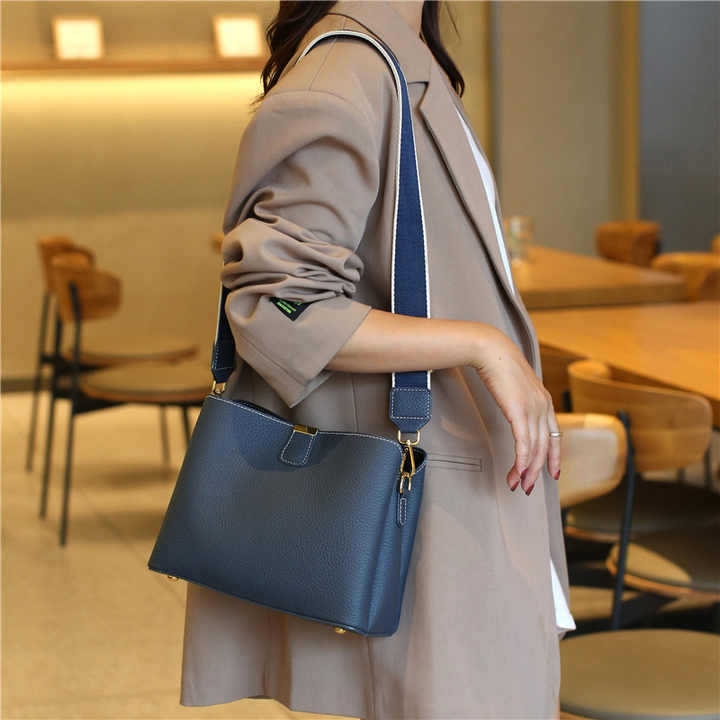 Luxury women's handbag made of genuine leather