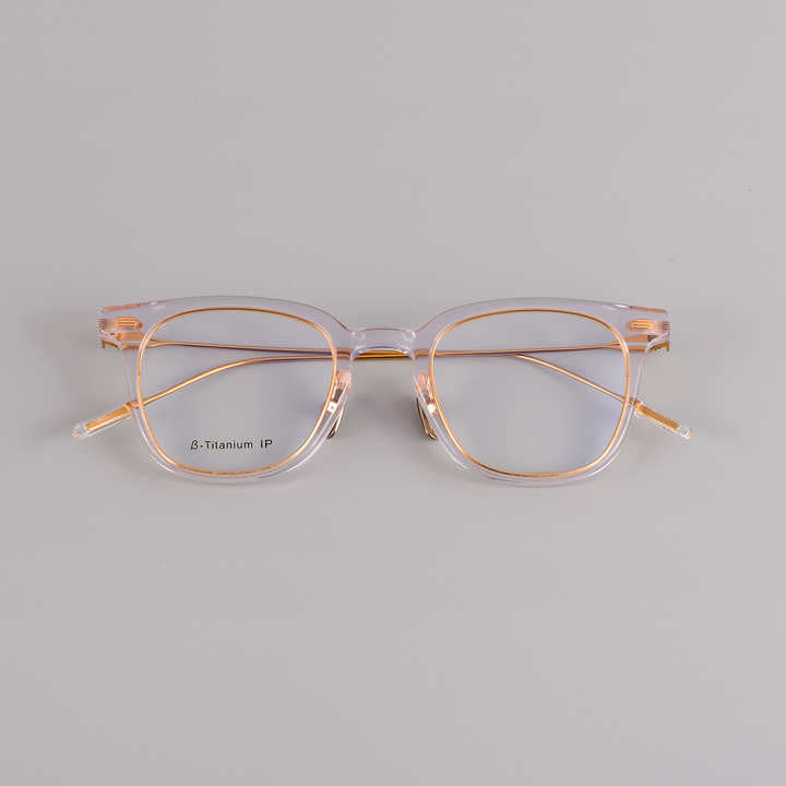 Handmade titanium eyeglass frame 