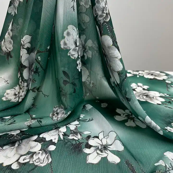 Dresses and Clothing قماش شيفون مطبوع عليه زهور