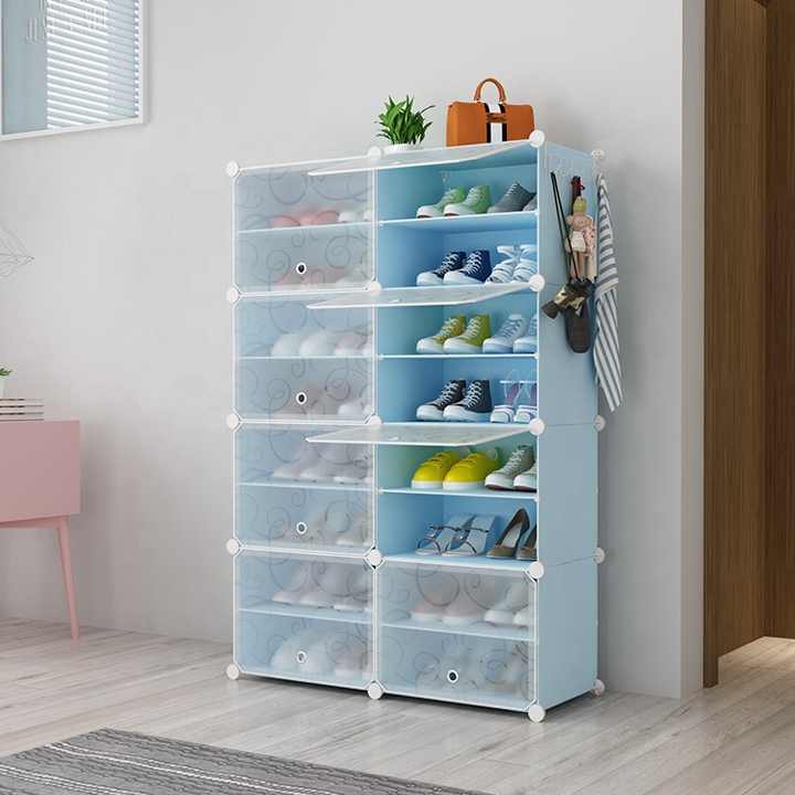 Factory supply EXW price home storage cheap shoe rack modern plastic cabinet shelf 