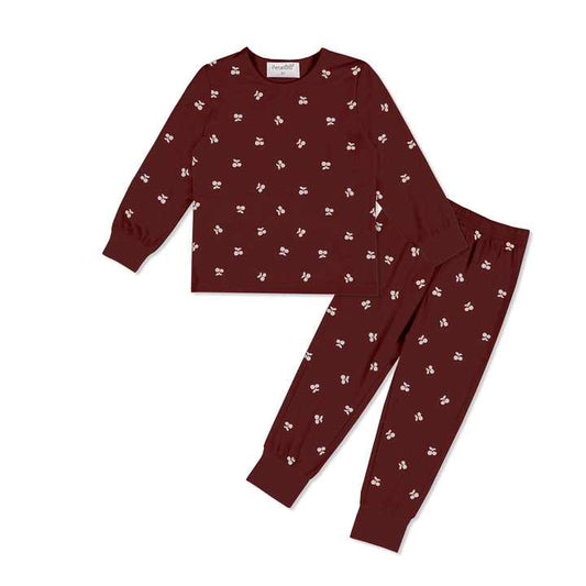 Wholesale Kids Girls Summer Style Solid Bamboo Cotton Pajama Sets Clothes Casual Sleepwear and Homewear 