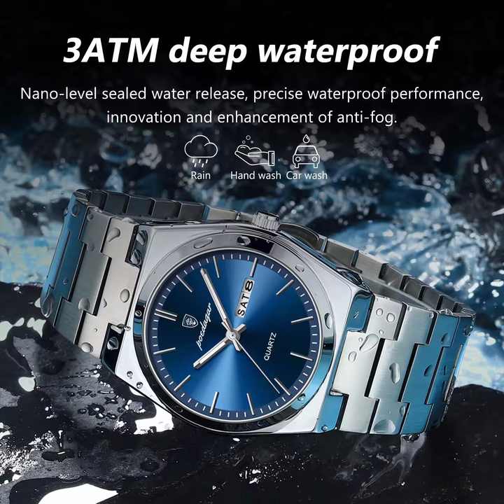 POEDAGAR 930 ساعة رجالية فاخرة جديدة من . POEDAGAR 930 New Luxury Men's Watch Stainless Steel