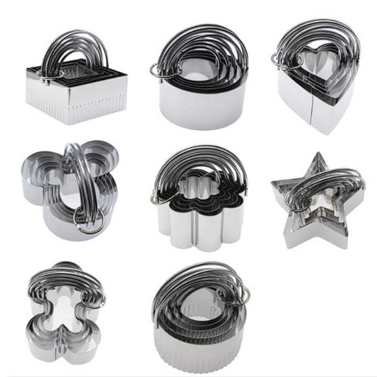 طقم قاطعة دونات مخصصة ، طقم قاطعة بيسوسيت من الفولاذ المقاوم للصدأ ، طقم معجنات بمقبضCustom Donut Cutter Set, Stainless Steel Biscuits Cutter Set, Pastry Set with Handle